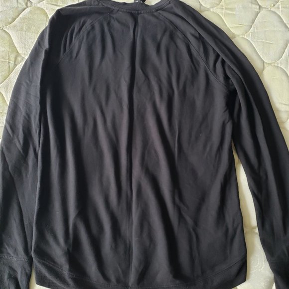 ATHLETA Mindset Soft Tulip Edged Side Sweatshirt In Black - Picture 8 of 11